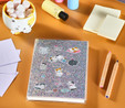 Karaca Container Kedi Çizgili 64 Yaprak Simli Defter