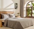 Kaşmir Home Greta Geometrik Çift Kişilik Yatak Örtüsü Takımı Koyu Gri 230x240 cm