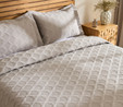 Kaşmir Home Greta Geometrik Çift Kişilik Yatak Örtüsü Takımı Koyu Gri 230x240 cm