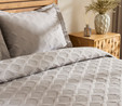 Kaşmir Home Greta Geometrik Çift Kişilik Yatak Örtüsü Takımı Koyu Gri 230x240 cm