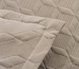 Kaşmir Home Greta Geometrik Çift Kişilik Yatak Örtüsü Takımı Koyu Gri 230x240 cm
