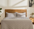Kaşmir Home Greta Geometrik Çift Kişilik Yatak Örtüsü Takımı Koyu Gri 230x240 cm