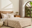 Kaşmir Home Breeze Çift Kişilik Yatak Örtüsü Takımı Bej 