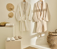Kaşmir Home Elin 6 Parça Aile Banyo Seti Offwhite-Bej