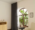 Kaşmir Home Perla Keten Fon Perde Antrasit 150x270 cm