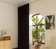 Kaşmir Home Holly Ada Fon Perde Koyu Siyah 150x270 cm