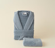 Kaşmir Home Maren Bornoz Set XL-XXL Mavi