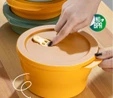 Vienev 3'lü 2 Litre Mikrodalgaya Girebilen Kapaklı Saklama Kabı Seti Renkli
