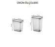 Vienev Beyaz Serigrafi Etiketli 10lu Peggy Dikdörtgen Saklama Kabı Seti 5x(1500-1150 Ml) Antrasit