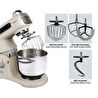 Berghoff Gem Retro 7 L Stand Mikser – 1500 W, Dayanıklı Döküm Alüminyum Gövde | Vanilya Krem
