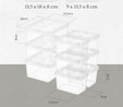 Vienev 9'lu Block Buzdolabı Ve Derin Dondurucu Sızdırmaz Saklama Kabı Şeffaf 3x(1,5 Lt)-6x(0,7 Lt)