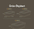 Vienev 6'lı Vip Dikdörtgen Mikrodalga Ve Difrize Uygun Saklama Kabı Seti Mavi 2x(1750,1050,600 Ml)