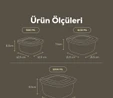 Vienev 6'lı 2x(600-1100-1800 Ml) Mikrodalga Ve Difrize Uygun Vip Kapaklı Özel Saklama Kabı Seti Bej
