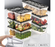 Vienev 9'lu Block Buzdolabı Ve Derin Dondurucu Sızdırmaz Saklama Kabı Şeffaf Antrasit 3x(1,4 Lt)-6x(0,7 Lt)