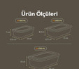 Vienev 3'lü Vip Dikdörtgen Mikrodalga Ve Difrize Uygun Saklama Kabı Seti Yeşil 1x(1750,1050,600 Ml)