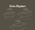 Vienev 6'lı Vip Dikdörtgen Mikrodalga Ve Difrize Uygun Saklama Kabı Seti Gri 2x(1750,1050,600 Ml)