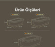 Vienev 9'lu Vip Dikdörtgen Mikrodalga Ve Difrize Uygun Saklama Kabı Seti Gri 3x(1750,1050,600 Ml)