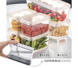 Vienev 6'lı Block Buzdolabı Ve Derin Dondurucu Sızdırmaz Saklama Kabı Şeffaf 2x(1,4 Lt)-4x(0,7 Lt)