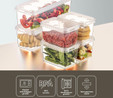 Vienev 6'lı Block Buzdolabı Ve Derin Dondurucu Sızdırmaz Saklama Kabı Şeffaf 2x(1,4 Lt)-4x(0,7 Lt)