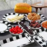 Vienev 14 Parça 6 Kişilik Handmade Dama Desen Kahvaltı Takımı - Lüx Kahvaltılık Sunum Seti