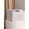 The Mia Braid Hasır Organizer Sepet Beyaz 30x22x19 Cm