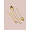 The Mia Giallo Çatal Kaşık Bıçak Takımı Mat Gold 24 Parça