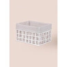 The Mia Braid Hasır Organizer Sepet Beyaz 26x18x16 Cm