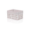 The Mia Braid Hasır Organizer Sepet Beyaz 26x18x16 Cm