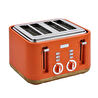 Berghoff Gem Natural 4 Dilim Ekmek Kızartma Makinesi – 1630 W, Çift Kontrol Paneli, Paslanmaz Çelik | Turuncu