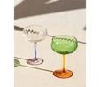 The Mia Ayaklı Cam Dondurma Kasesi Mavi Pembe 280 Ml