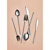 The Mia Giallo Çatal Kaşık Bıçak Takımı Parlak Gümüş 36 P