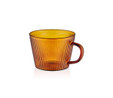 The Mia Striped Borosilikat Cam Kahve Kupası Amber 310 Ml
