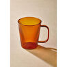 The Mia Striped Borosilikat Cam Kupa Amber 400 Ml