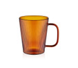 The Mia Striped Borosilikat Cam Kupa Amber 400 Ml