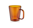 The Mia Striped Borosilikat Cam Kupa Amber 400 Ml