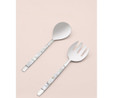 The Mia Pearl Salata Servis Takımı White 2 Parça
