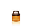 The Mia Akasya Kulplu Cam Kavanoz Amber 350 Ml