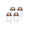 The Mia Akasya Kulplu Cam Kavanoz Seti 4 Parça 700 Ml