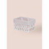The Mia Cesta Hasır Organizer Sepet Beyaz 22x14x13 Cm