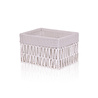 The Mia Cesta Hasır Organizer Sepet Beyaz 30x22x19 Cm