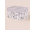 The Mia Cesta Hasır Organizer Sepet Beyaz 30x22x19 Cm