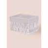 The Mia Cesta Hasır Organizer Sepet Beyaz 30x22x19 Cm