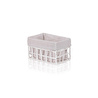 The Mia Braid Hasır Organizer Sepet Beyaz 22x14x13 Cm