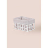 The Mia Braid Hasır Organizer Sepet Beyaz 22x14x13 Cm