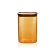 The Mia Akasya Dikdörtgen Cam Kavanoz Amber 1200 Ml