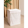 The Mia Braid Hasır Çamaşır Sepeti Beyaz 43x35x56 Cm