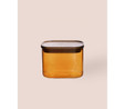 The Mia Akasya Dikdörtgen Cam Kavanoz Amber 500 Ml
