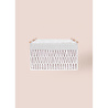 The Mia Cesta Hasır Organizer Sepet Beyaz 52x30x32 Cm