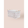 The Mia Cesta Hasır Organizer Sepet Beyaz 52x30x32 Cm