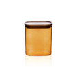 The Mia Akasya Dikdörtgen Cam Kavanoz Amber 900 Ml